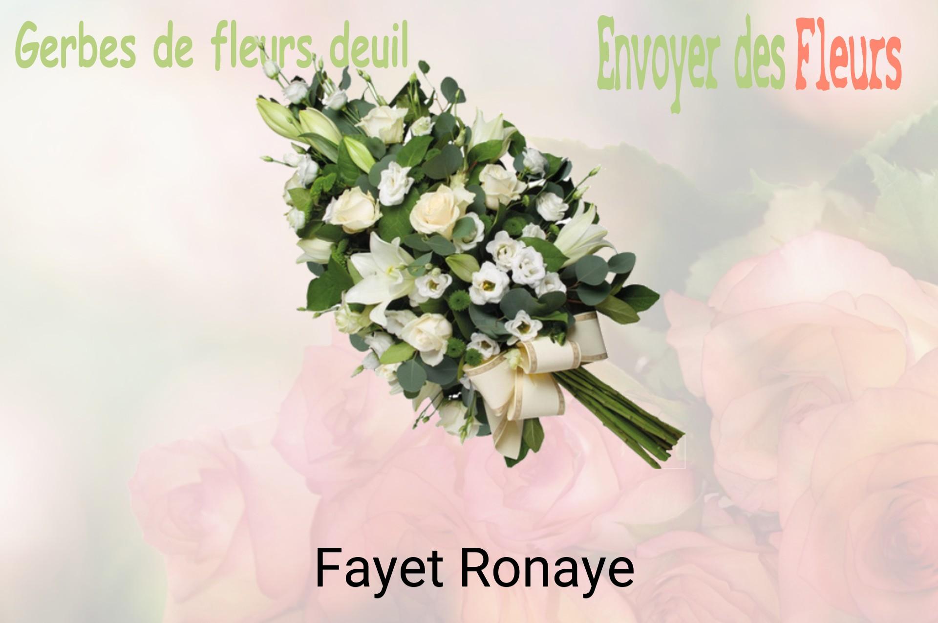 Gerbe de fleurs de deuil livrée à Fayet-Ronaye